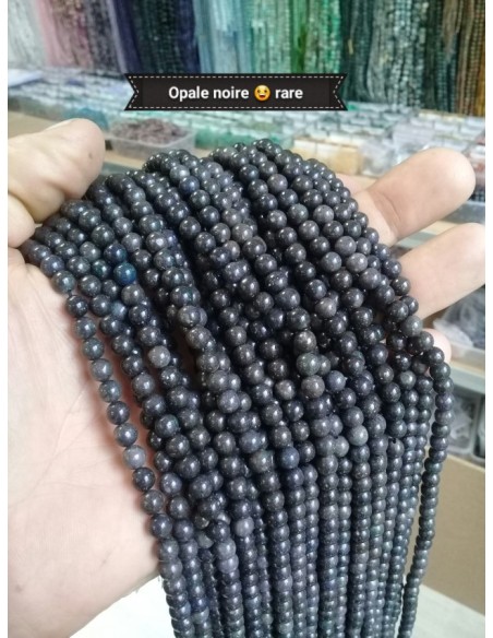 Fil d'Opale Noire d'Australie, en 6 8 9 10 et 11mm