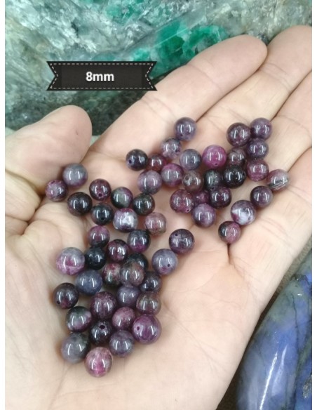 Superbe! Fil de Tourmaline Rouge Extra AA