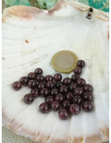 lot de 35 perles de Grenat Almandin...