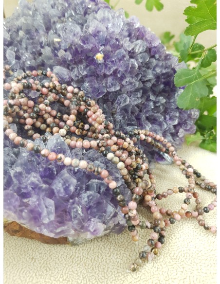 Fil de Rhodonite 3mm