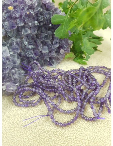Fil d'Améthyste du Brésil 3mm