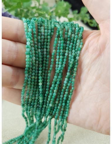 Fil de Jade Vert Africain 2mm