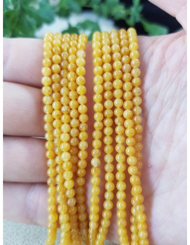 Fil de Jade Jaune 3mm