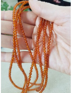 Fil de Cornaline Unie 3mm 2