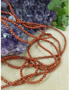 Fil de Jaspe Rouge 3mm