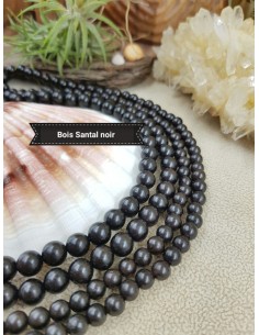 Perles rondes en bois de Santal 8 mm - Naturel x10 - Perles & Co