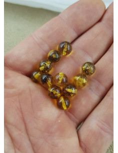 Lot de 11 Perles Ambre...