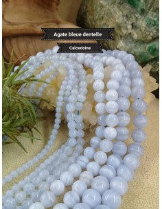 Fil d'Agate Calcédoine extra A