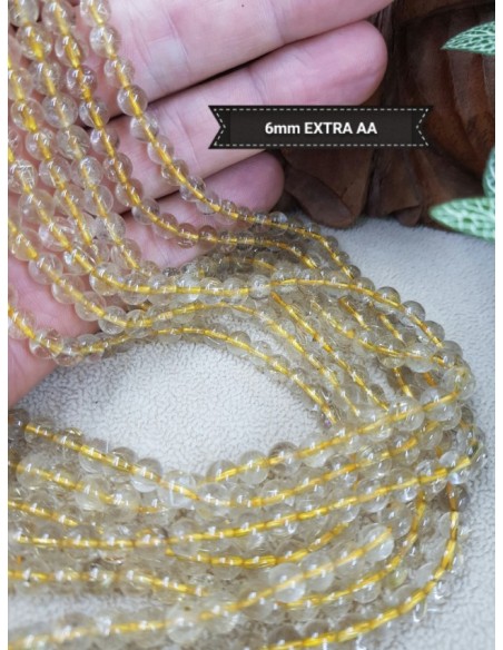 Fil de Quartz Rutile Dorée