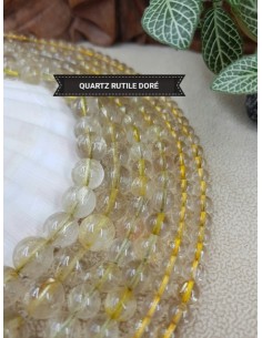 Fil de Quartz Rutile Dorée
