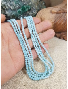 Fil d'Amazonite Bleue AAA 2