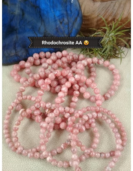 Fil de Rhodochrosite d'Argentine Extra AA