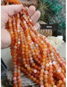 Fil de Cornaline Rose du... 2