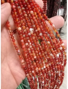 Fil d'Agate Rouge Dentelle