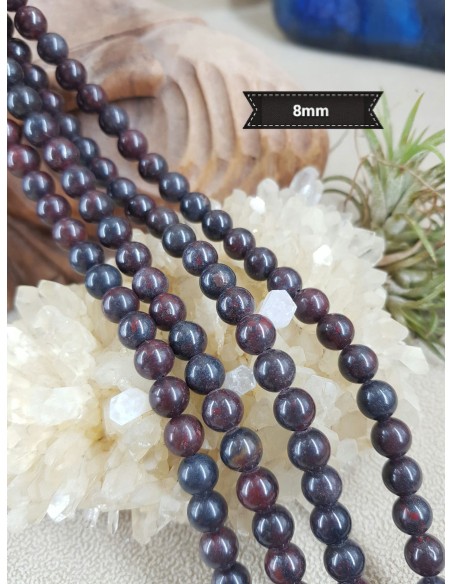 Fil de Jaspe Rouge Foncé