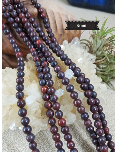 Fil de Jaspe Rouge Foncé